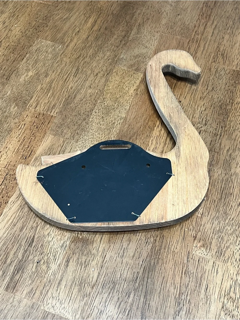 Vintage Wooden Swan Goose Mail Holder Wall Pocket Hand Painted Cottagecore